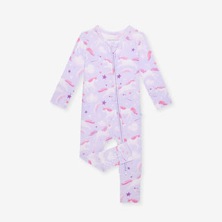 Bamboo Convertible Footie Romper - Thea (Unicorns) Posh Peanut Size: 0-3 Months