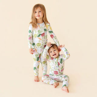 Bamboo Convertible Footie Romper - Vernon (Veggies) Posh Peanut Size: 0-3 Months