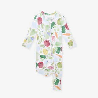 Bamboo Convertible Footie Romper - Vernon (Veggies) Posh Peanut Size: 0-3 Months