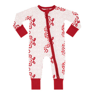 Bamboo Convertible Footie Romper - Wrapped in Bows