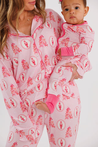 Bamboo Convertible Footie Romper - Wrapped in Bows In My Jammers