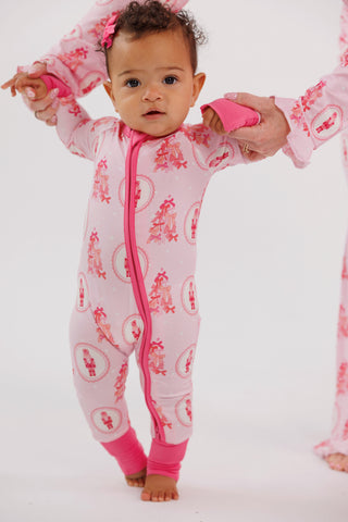 Bamboo Convertible Footie Romper - Wrapped in Bows In My Jammers