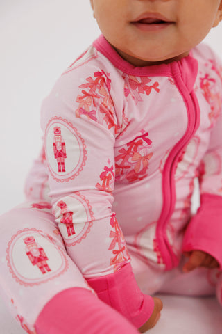 Bamboo Convertible Footie Romper - Wrapped in Bows In My Jammers
