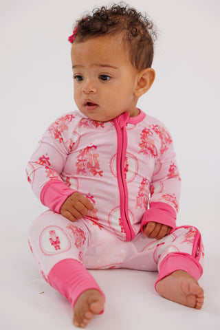 Bamboo Convertible Footie Romper - Wrapped in Bows In My Jammers