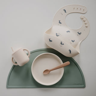 Silicone Training Cup + StrawSippy CupsMushieColor: Dinosaurs