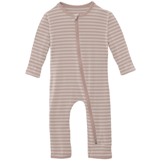 Bamboo Coverall with 2-Way Zipper - Blossom Breeze Stripe