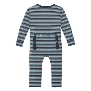Bamboo Coverall with 2-Way Zipper - Moonlight Bay Stripe