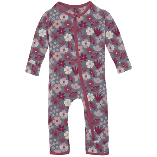 Bamboo Coverall with 2-Way Zipper - Moonlight Picture Day Floral