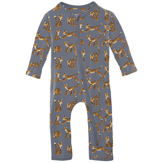 Bamboo Coverall with 2-Way Zipper - Moonlight Tiger