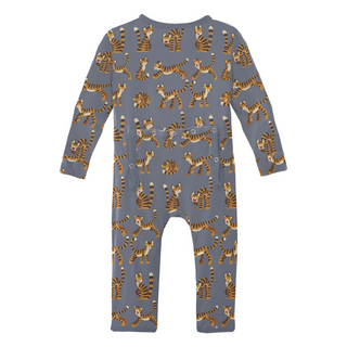 Bamboo Coverall with 2-Way Zipper - Moonlight Tiger