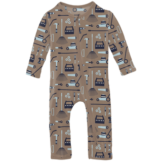 Bamboo Coverall with 2-Way Zipper - Portabella Fall ToolsKicKee PantsSize: 9-12 Months