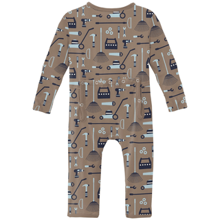 Bamboo Coverall with 2-Way Zipper - Portabella Fall ToolsKicKee PantsSize: 9-12 Months