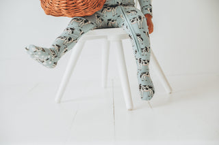 Bamboo Footie with 2-Way Zipper - Jade Cows Baby & Toddler Sleepwear KicKee Pants Size: Newborn