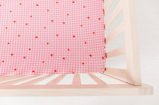 Bamboo Crib Sheet - Be Mine Gingham In My Jammers Size: One Size