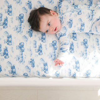 Bamboo Crib Sheet - Hudson (Tractor) Posh Peanut Size: One Size