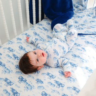 Bamboo Crib Sheet - Hudson (Tractor) Posh Peanut Size: One Size