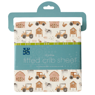 Bamboo Crib to Twin Fitted Sheet - Natural Farm LifeKicKee PantsSize: One Size