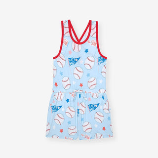 Bamboo Criss-Cross Romper - Play Ball (Baseballs)