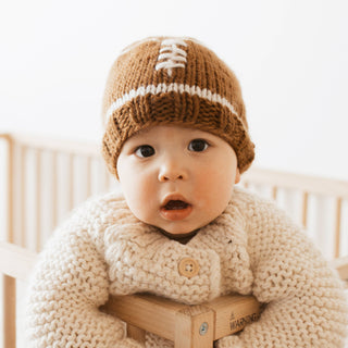 Football Beanie Game Day Hat Baby & Kids Huggalugs Size: S (0-6 months)