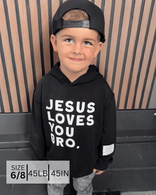 Jesus Loves You Bro Kid's Hoodie BRVE by Fletch Size: 18-24 months