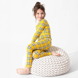 Bamboo Long Sleeve Pajama Set - Clueless Total Betty Plaid Bellabu Bear Size: 3T