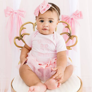 Little Sister Bow Short Sleeve Bodysuit - Baby GiftsSweet WinkSize: 03-6M