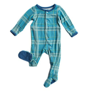 Bamboo Footie with Snaps - Cactus Stripe Kozi & Co. Size: 2T