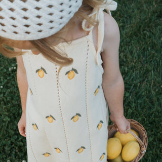 Knit Dress - Lemon Romper forever french baby Size: 2/3 Years