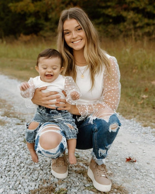 Destinee Sheer Dot Sleeve Top & Leotard - WhiteLeotardsBailey's BlossomsSize: 0-3months