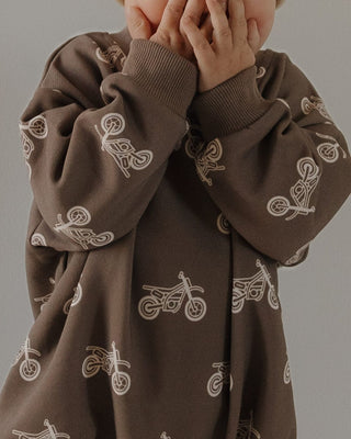 Sweatshirt Romper - Dirt Bike Romper forever french baby Size: Newborn