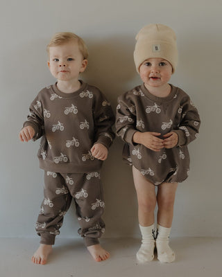 Sweatshirt Romper - Dirt Bike Romper forever french baby Size: Newborn