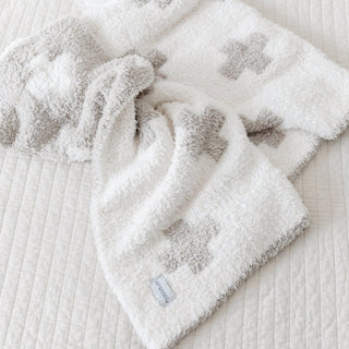 Double-Layer Bamboni® Mini Blankets Saranoni Color: Swiss Cross Double Layer