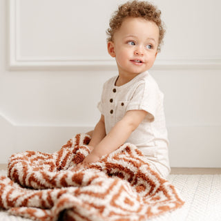 Double-Layer Bamboni® Receiving Blankets Saranoni Color: Khmer Double Layer