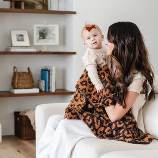 Double-Layer Bamboni® Receiving Blankets Saranoni Color: Classic Leopard Double Layer
