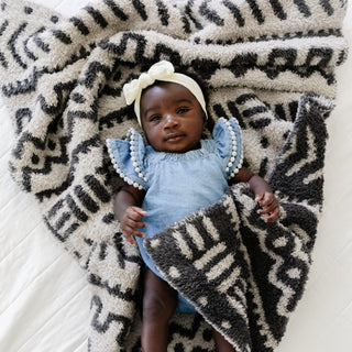 Double-Layer Bamboni® Receiving Blankets Saranoni Color: Mudcloth Double Layer