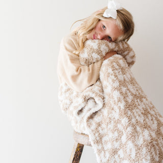 Double-Layer Bamboni® Toddler Blankets Saranoni Color: Tan Leopard Double Layer