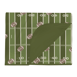 Bamboo Double Layer Throw Blanket - Pesto FootballKicKee PantsSize: One Size