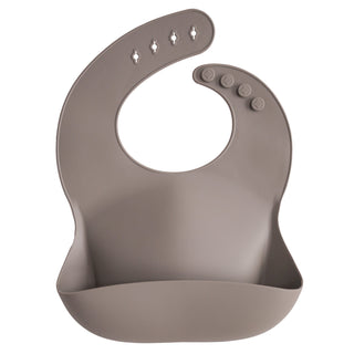 Silicone Baby BibSilicone BibMushieColor: Dove Gray