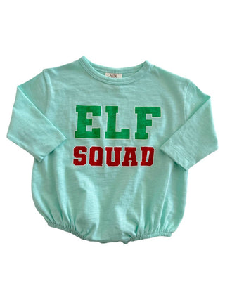 Organic Cotton Long Sleeve Bubble Romper - Elf Squad SIIX Collection Size: 0-3M