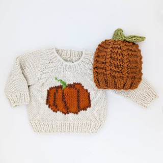 Pumpkin Crew Neck Sweater for Baby & Toddler Huggalugs Size: 6-12 months