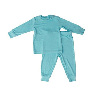 Bamboo Long Sleeve Pajama Set - Adventure Blue Kozi & Co.