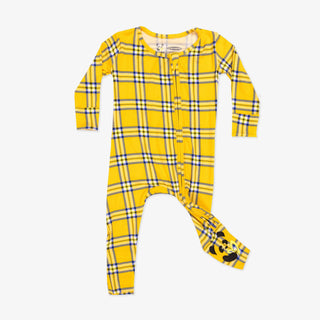 Bamboo Convertible Footie Romper - Clueless Total Betty Plaid Bellabu Bear Size: 0-3 Months