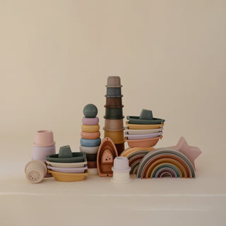 Stacking Rings ToytoysMushieColor: Rustic