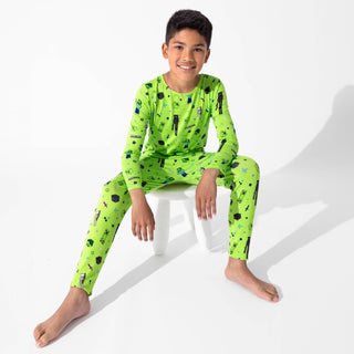 Bamboo Long Sleeve Pajama Set - Minecraft Mob Squad Baby & Toddler Sleepwear Bellabu Bear Size: 4T