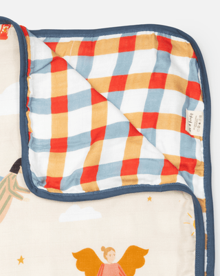 Guardian Angels Deluxe Muslin Baby Quilt Blanket