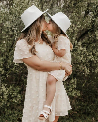 Eden Short Sleeve Dot Dress - IvoryDressesBailey's BlossomsSize: 0-3months