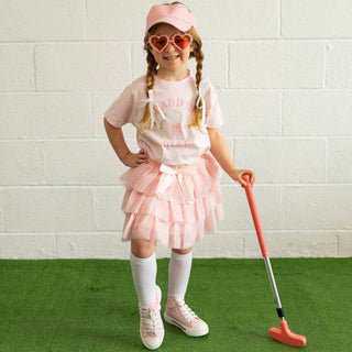 Ballet Bow Tiered Tutu - Kids Dress Up Skirt - Coquette Sweet Wink Size: 1-2Y