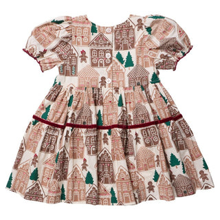 Cotton Eliza Dress - Gingerbread Houses