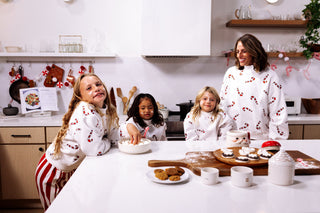 Embroidered Fleece Mockneck Sweatshirt - Candy Cane