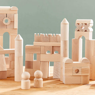 Basic Building Blocks 102 Piece Extra Large Wooden Starter Set Wooden Blocks Architectural Blocks HABA USA